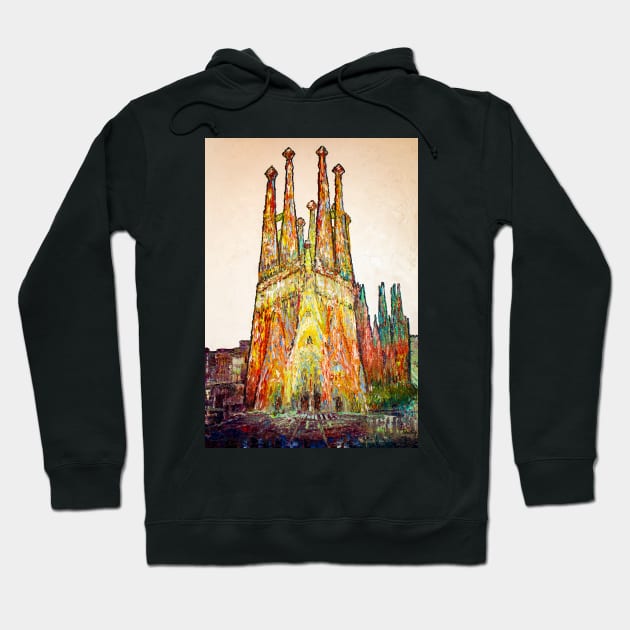 Barcelona. Sagrada Familia - White noon Hoodie by NataliaShchip